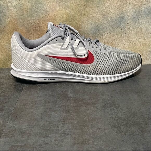 Nike Downshifter 9 AR4946-006 Gray/White/Red Men's Running Shoes Size 12M - Picture 9 of 16